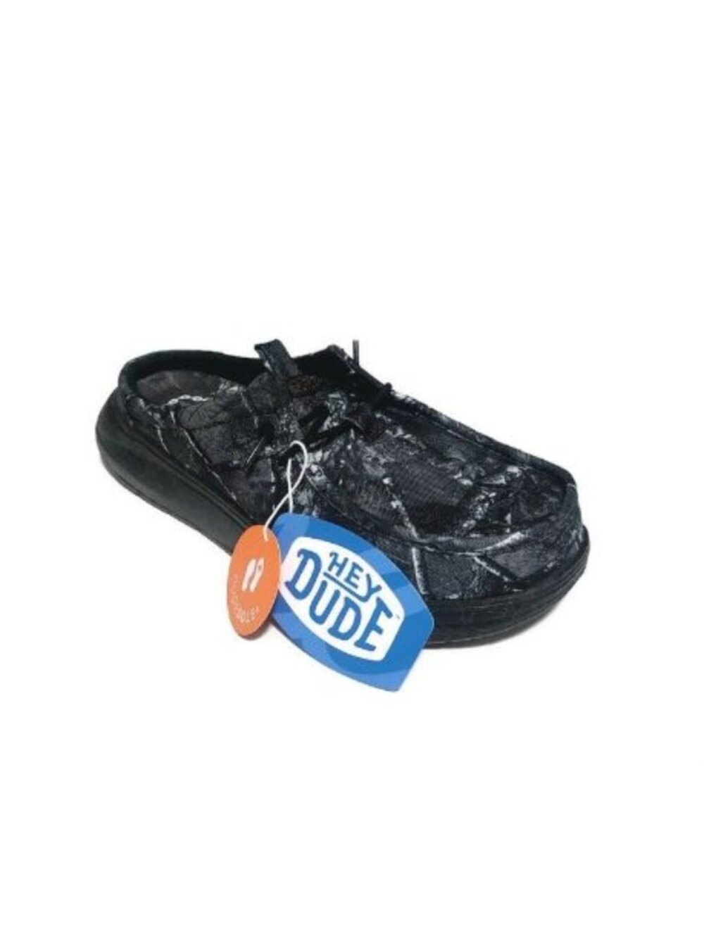 Hey Dude Wally Jelly Roll Realtree Edge Camo Mens 8 Black Slip On Loafers NWT